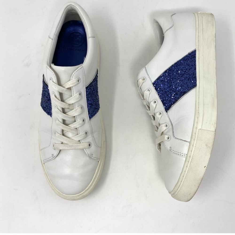 Tory Burch Carter Glitter Lace-Up Sneaker
